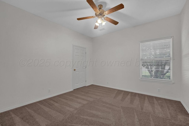 6611 Admiral Ct, Amarillo, TX 79124 - carpeted empty room featuring ceiling fan and baseboards