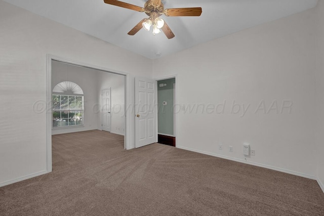 6611 Admiral Ct, Amarillo, TX 79124 - carpeted empty room featuring a ceiling fan and baseboards