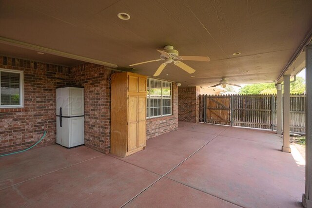 6611 Admiral Ct, Amarillo, TX 79124 - view of patio / terrace with a ceiling fan