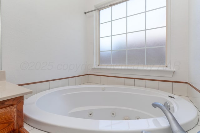 6203 Donda St, Amarillo, TX 79118 - bathroom with a jetted tub and vanity