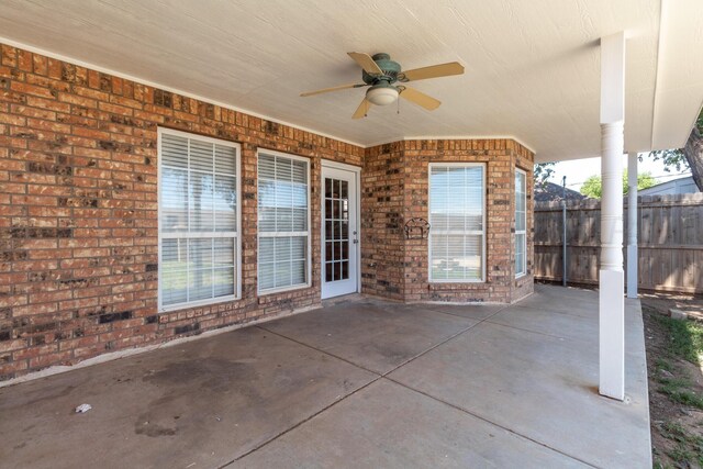 6203 Donda St, Amarillo, TX 79118 - view of patio featuring a ceiling fan