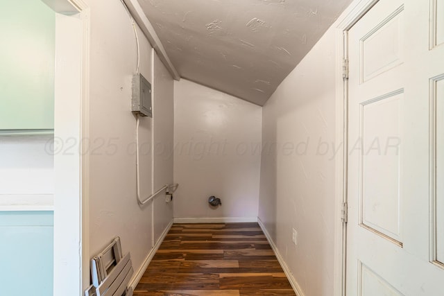 4002 S Tyler St, Amarillo, TX 79110 - washroom featuring dark wood-style flooring and baseboards