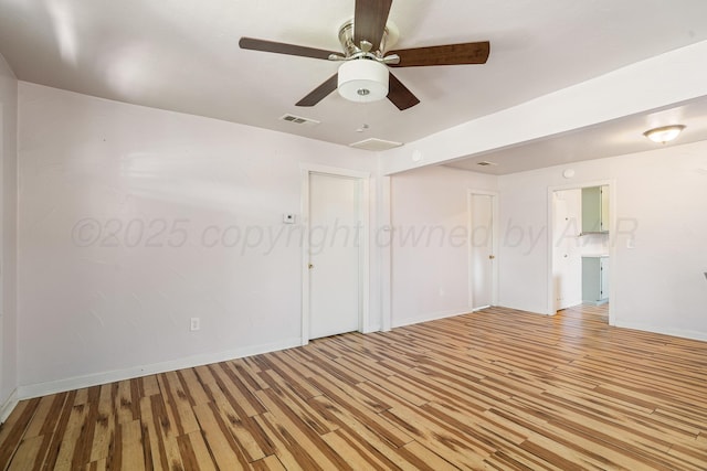 4002 S Tyler St, Amarillo, TX 79110 - unfurnished room with light wood-style floors and a ceiling fan