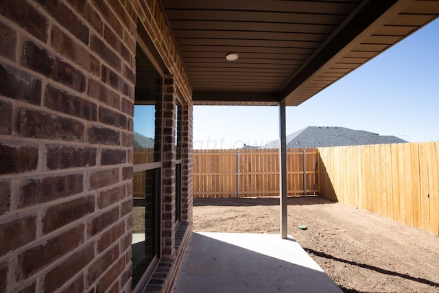 view of patio / terrace with a fenced backyard