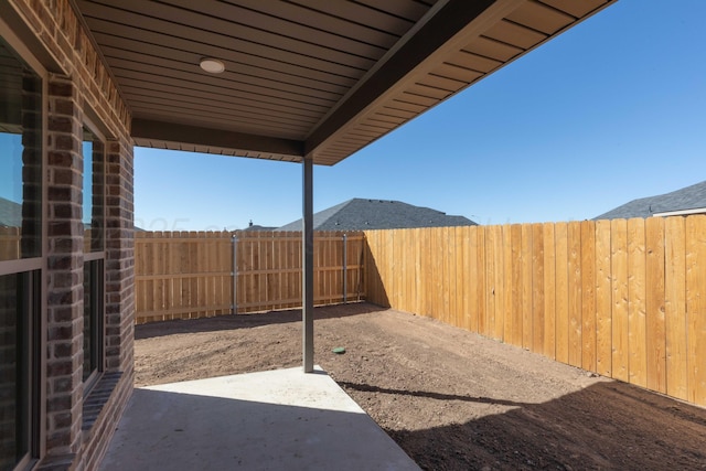 view of patio / terrace featuring a fenced backyard