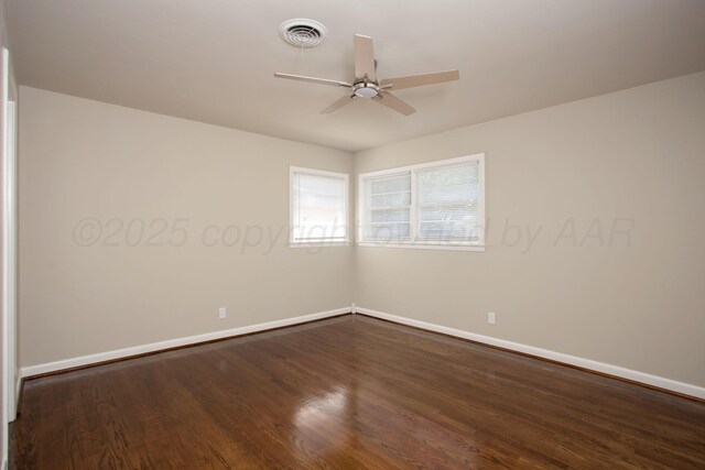 5214 George Ter, Amarillo, TX 79106 - spare room with ceiling fan and wood finished floors