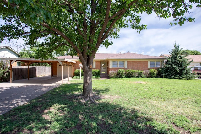 5214 George Ter, Amarillo, TX 79106 - single story home with an attached carport, an attached garage, driveway, and brick siding