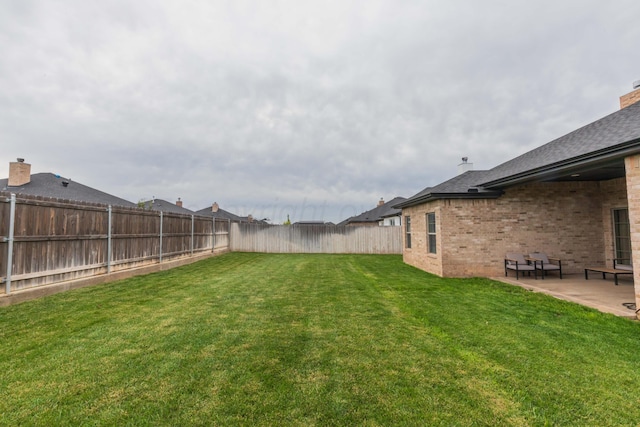 view of yard with a patio
