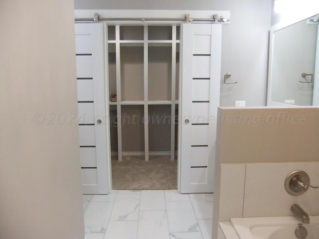 bathroom featuring shower / tub combination