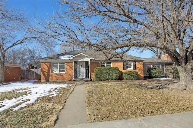 view of ranch-style home