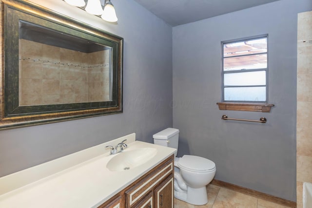 6011 Hatfield Cir, Amarillo, TX 79109 - full bath featuring vanity, tile patterned flooring, and a tub