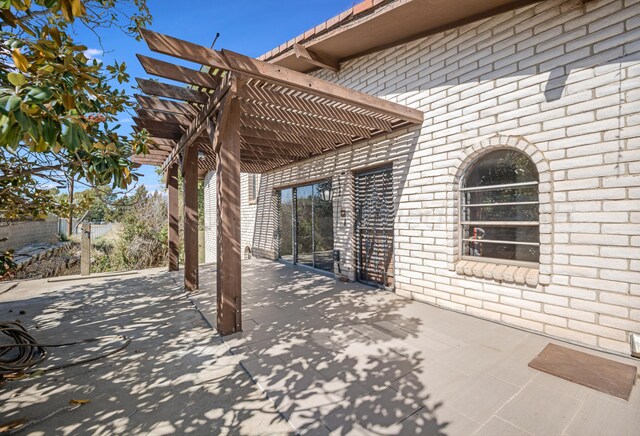 view of patio with a pergola