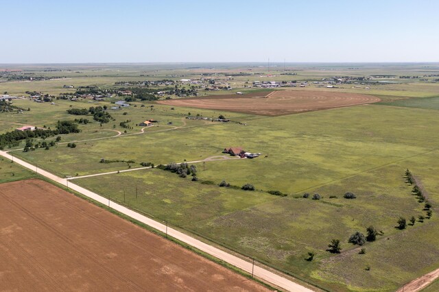 aerial view with a rural view