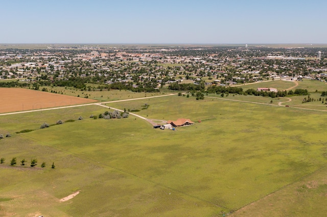 bird's eye view featuring a rural view