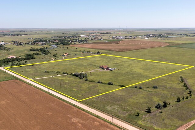 aerial view featuring a rural view