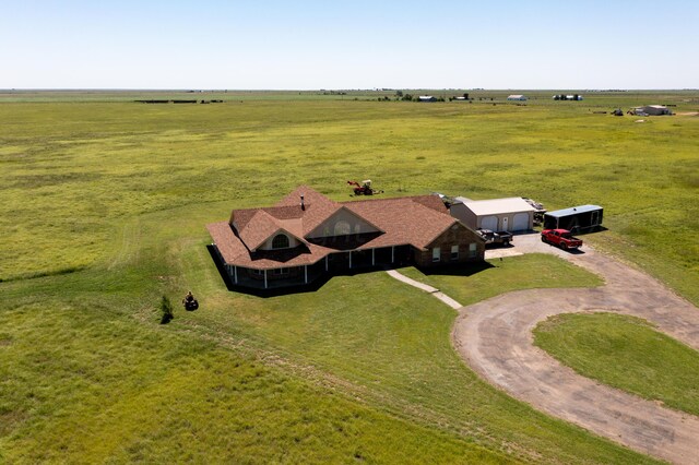 bird's eye view featuring a rural view