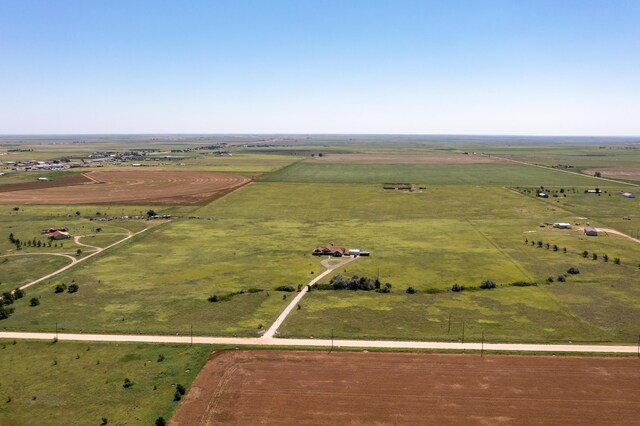 aerial view with a rural view