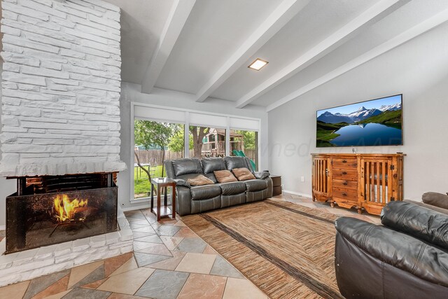 123 Bellaire Ave, Dumas, TX 79029 - living area featuring a fireplace