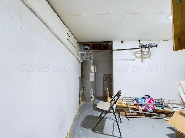 interior space with water heater
