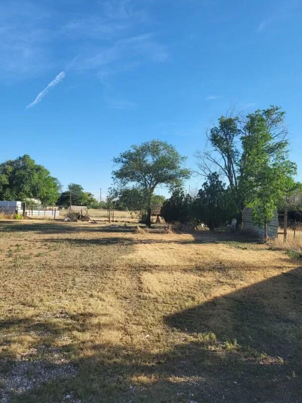 view of yard with a rural view