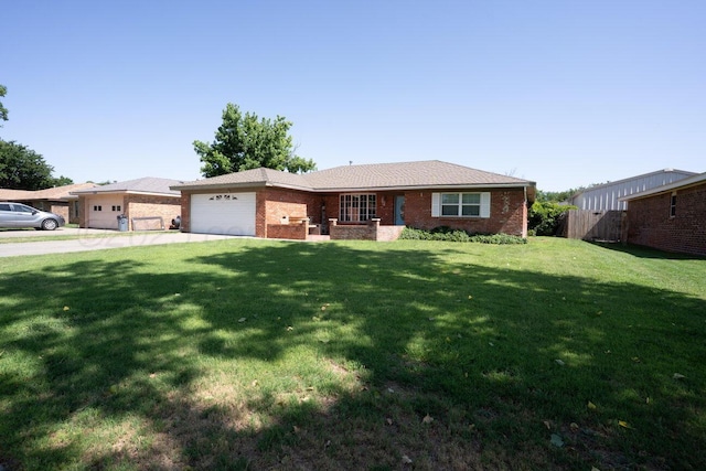 5216 Westway Trl, Amarillo, TX 79109 - ranch-style house featuring a garage, brick siding, and driveway