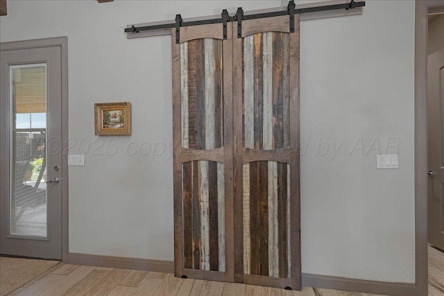 8205 S Liberty Cir, Amarillo, TX 79119 - detailed view of a barn door and baseboards