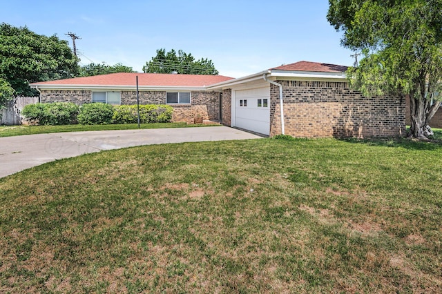 4720 Cherokee Trl, Amarillo, TX 79109 - ranch-style house featuring concrete driveway, an attached garage, and brick siding