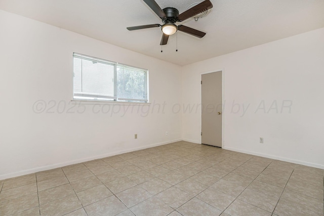 4720 Cherokee Trl, Amarillo, TX 79109 - unfurnished room featuring ceiling fan and light tile patterned floors