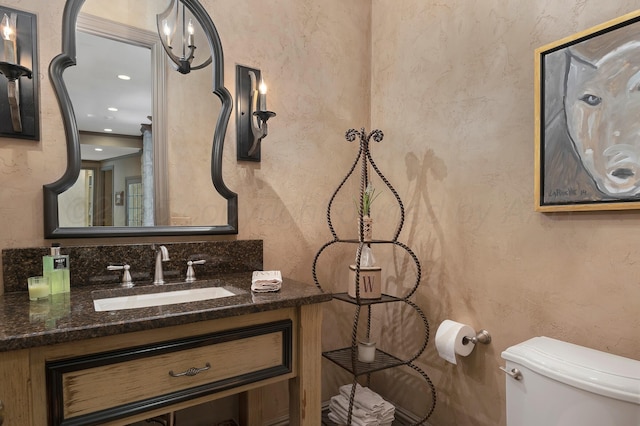 3506 Van Winkle Dr, Amarillo, TX 79121 - bathroom featuring vanity and toilet
