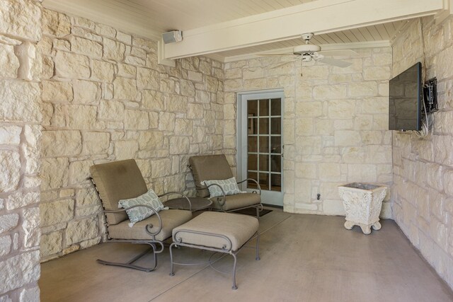 3506 Van Winkle Dr, Amarillo, TX 79121 - view of patio / terrace with ceiling fan