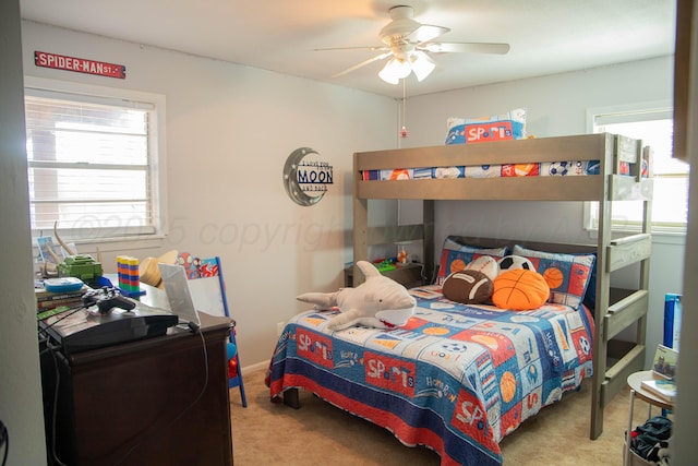 1418 Oak Ave, Panhandle, TX 79068 - bedroom featuring carpet floors and ceiling fan