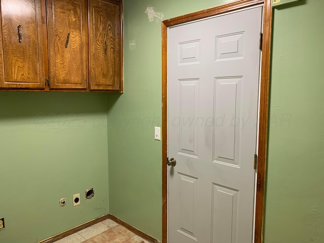 6812 Blacksmith Ln, Amarillo, TX 79109 - washroom with cabinet space and hookup for an electric dryer