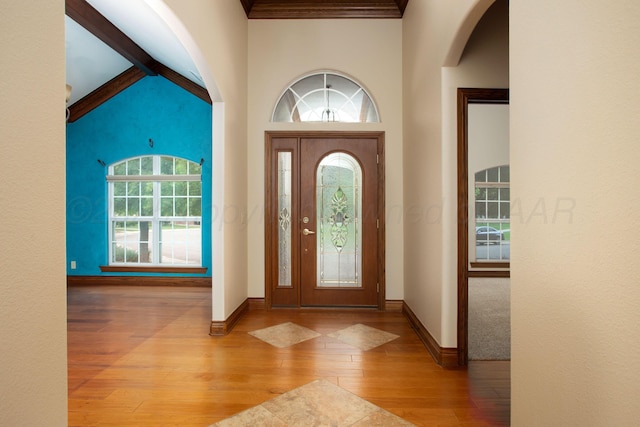 4602 Cape Verde Ct, Amarillo, TX 79119 - entryway featuring hardwood / wood-style floors, crown molding, and arched walkways