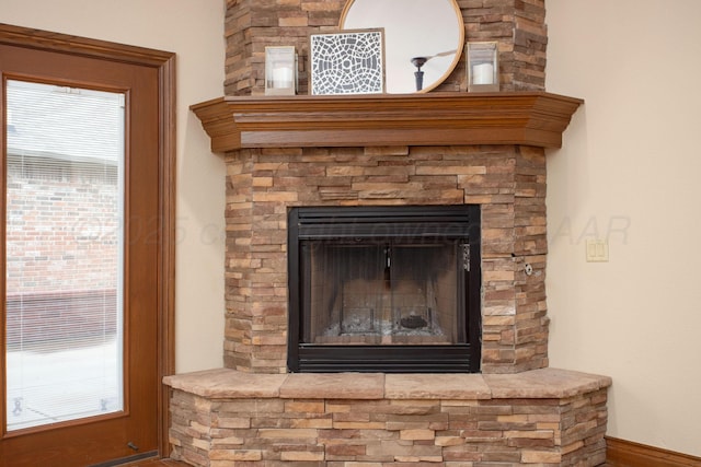 4602 Cape Verde Ct, Amarillo, TX 79119 - detailed view of a stone fireplace
