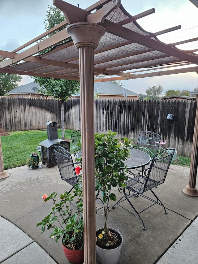 7205 Columbia Ln, Amarillo, TX 79109 - view of patio / terrace with a pergola and outdoor dining space