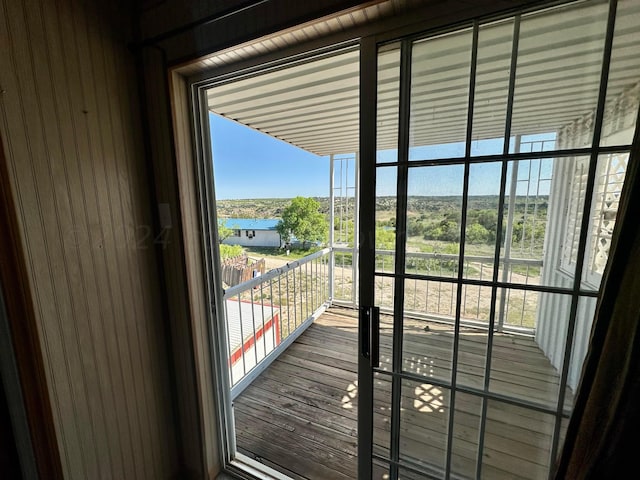 view of doorway to outside