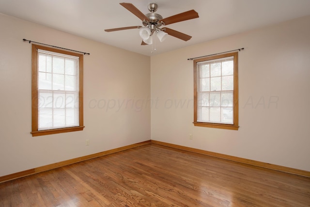 4405 S Ong St, Amarillo, TX 79110 - spare room with light wood finished floors and a ceiling fan