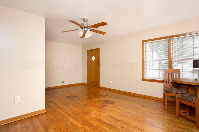 4405 S Ong St, Amarillo, TX 79110 - unfurnished room with light wood finished floors and a ceiling fan