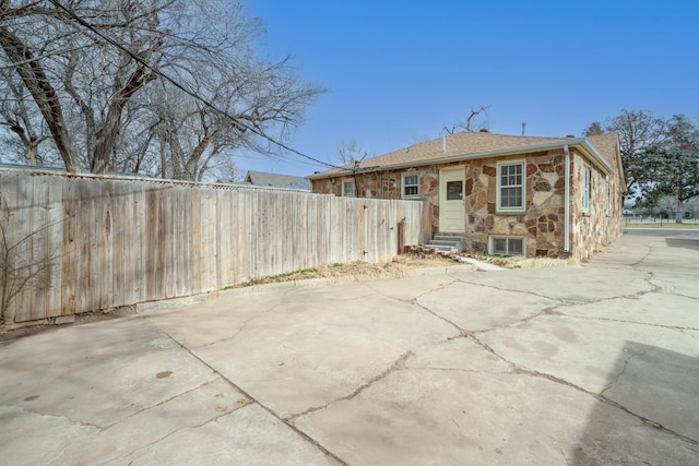 back of house with a patio area