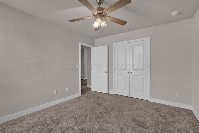 9110 Lexford Dr, Amarillo, TX 79119 - unfurnished bedroom with carpet, a closet, and a ceiling fan