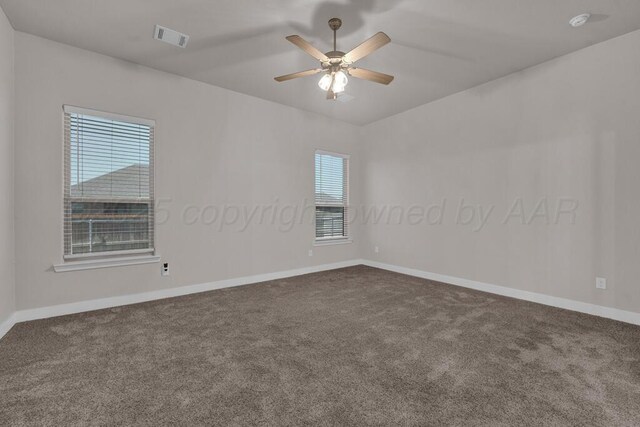 9110 Lexford Dr, Amarillo, TX 79119 - empty room featuring carpet, ceiling fan, and a smoke detector