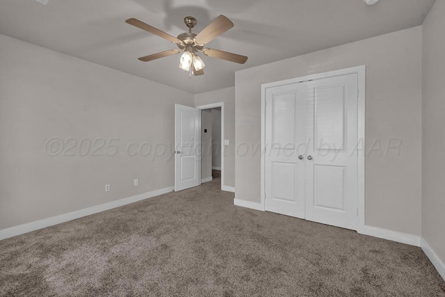 9110 Lexford Dr, Amarillo, TX 79119 - unfurnished bedroom with carpet, a closet, and a ceiling fan