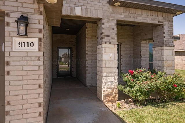 9110 Lexford Dr, Amarillo, TX 79119 - view of exterior entry with brick siding