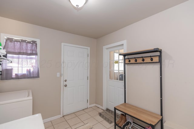 1910 S Seminole St, Amarillo, TX 79103 - mudroom featuring baseboards and light tile patterned flooring