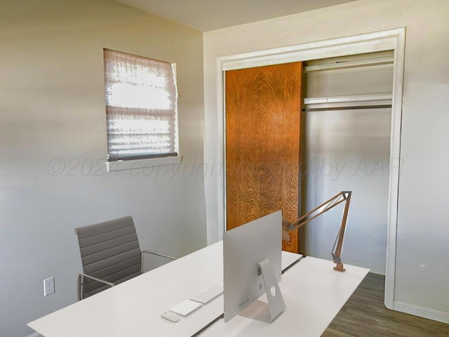 1610 Jordan St, Amarillo, TX 79106 - unfurnished office featuring wood finished floors and baseboards
