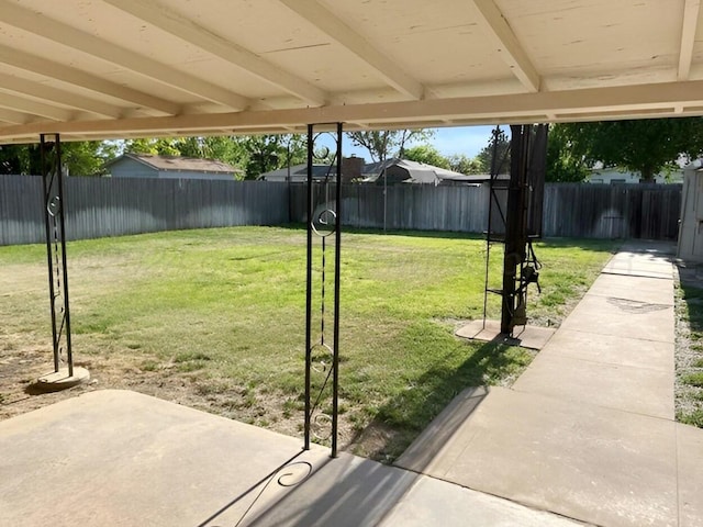 1610 Jordan St, Amarillo, TX 79106 - fenced backyard with a patio