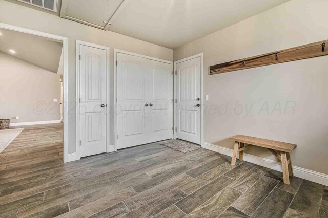 5800 Hester Rd, Amarillo, TX 79124 - mudroom featuring wood finished floors and baseboards