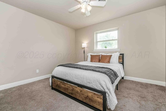 5800 Hester Rd, Amarillo, TX 79124 - carpeted bedroom with baseboards and a ceiling fan