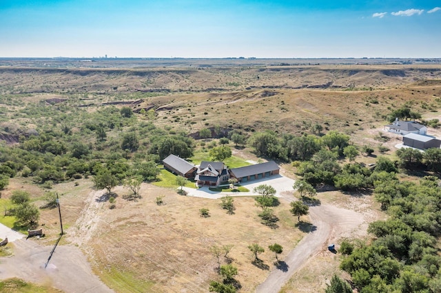 aerial view featuring a rural view