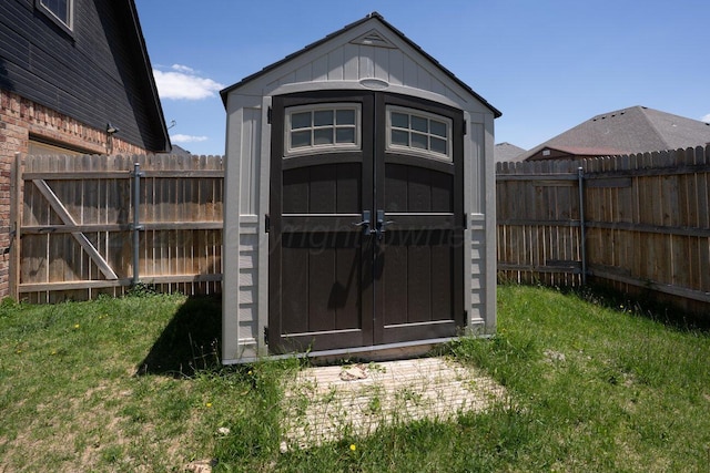 9909 Asher Ave, Amarillo, TX 79119 - view of shed with a fenced backyard